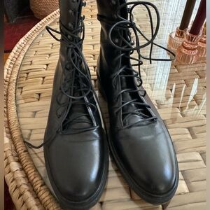 Aeyde black women’s combat boots size 9